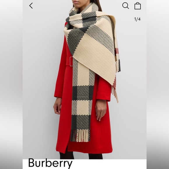 Burberry Wool Scarf (XL) - Picture 2 of 4